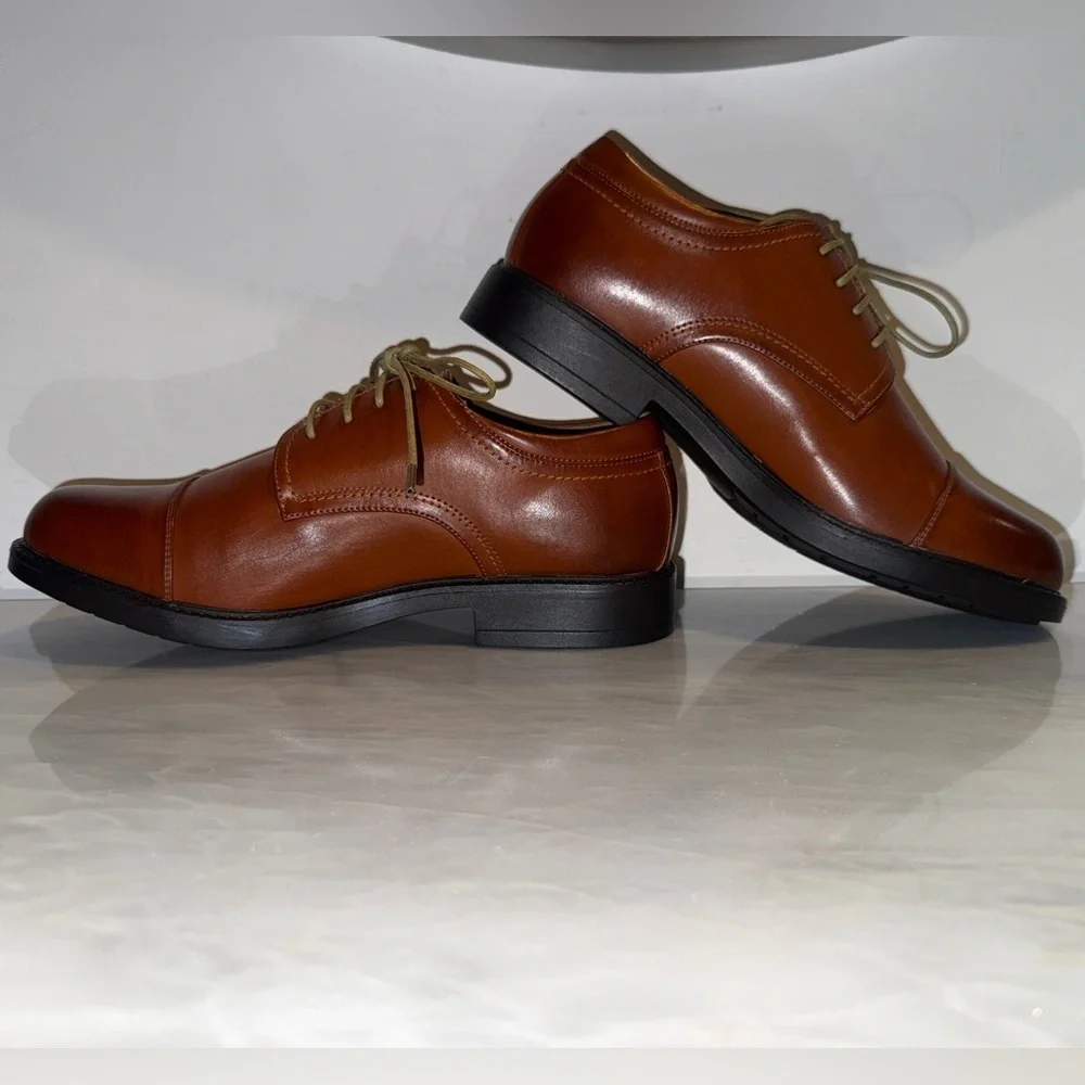 Bruno Marc Cap Toe Oxfords Brown Dress Shoes Downing-01 Men’s Size 9.5 | NWOT